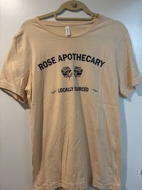Rose Apothecary Graphic Tee - Cream with Black Print